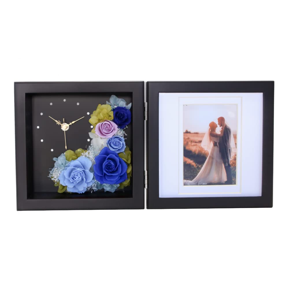 Amazon.co.jp: プリザーブドフラワーフォトクロック Arvo 【オリジナル