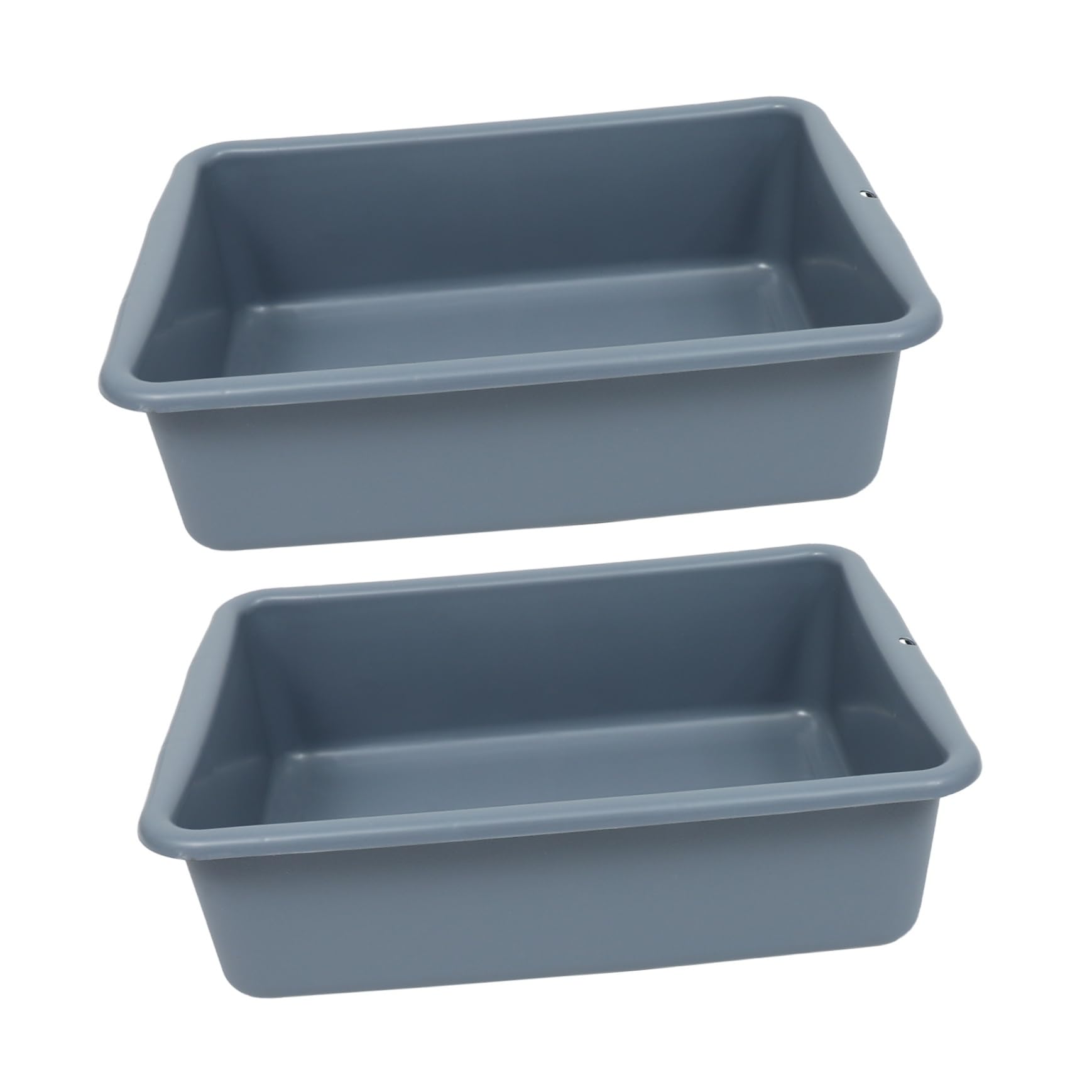 NAMOARLY 2Pcs Utility Tote Heavy Duty Plastic Wash Dish Basin for Restaurants Home Bars Versatile Storage Tubs for Food Ice and More