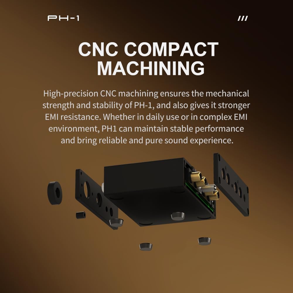 SMSL PH-1 Hi-Fi-Phono-Vorverstärker mit MM/MC-Unterstützung, integriertem USB-DAC für Vinyl-Wiedergabe, hochwertiger Klang