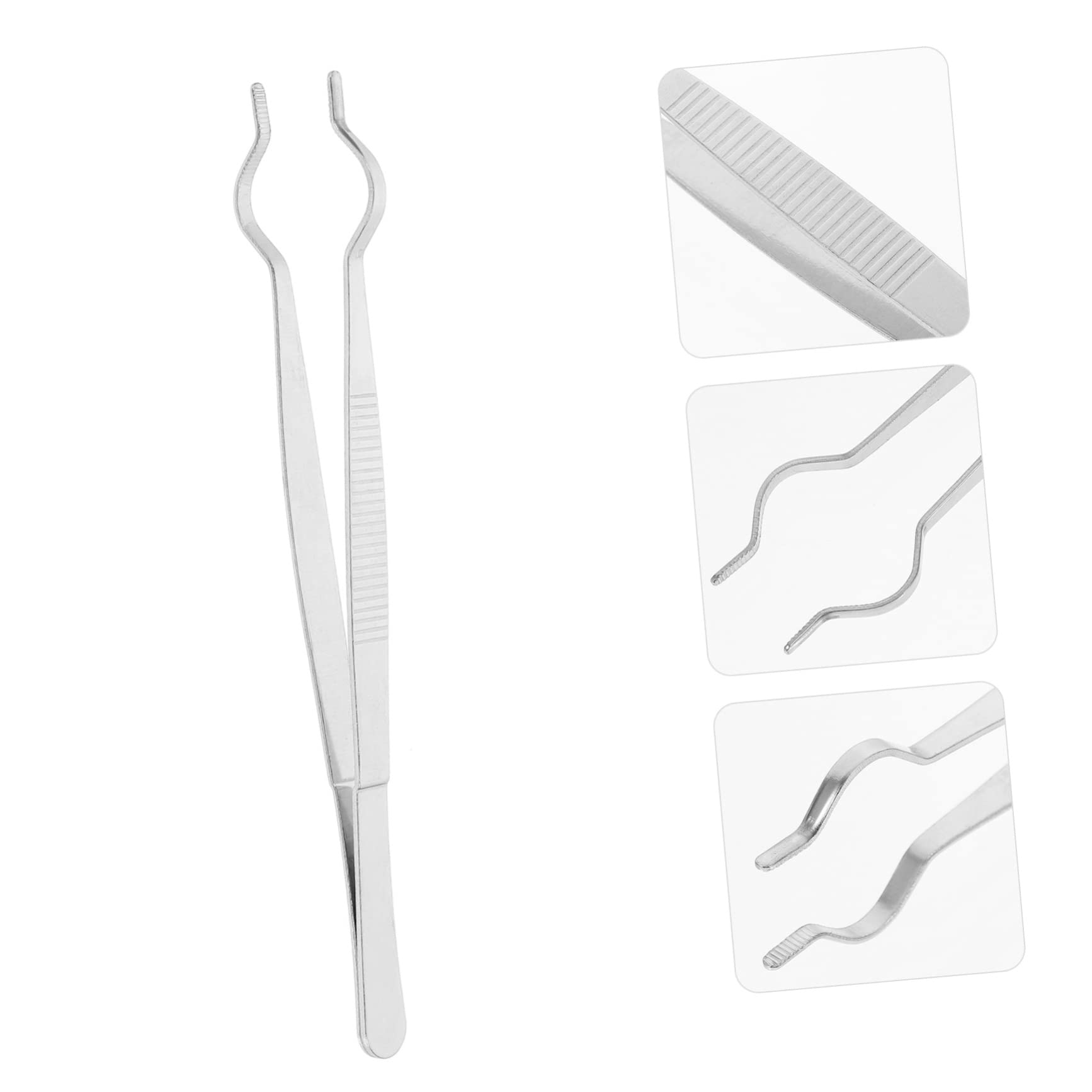 HEALEEP Professional Glass Tube Tweezer Round Nose Plier Holder Tweezer Experiment Apparatus
