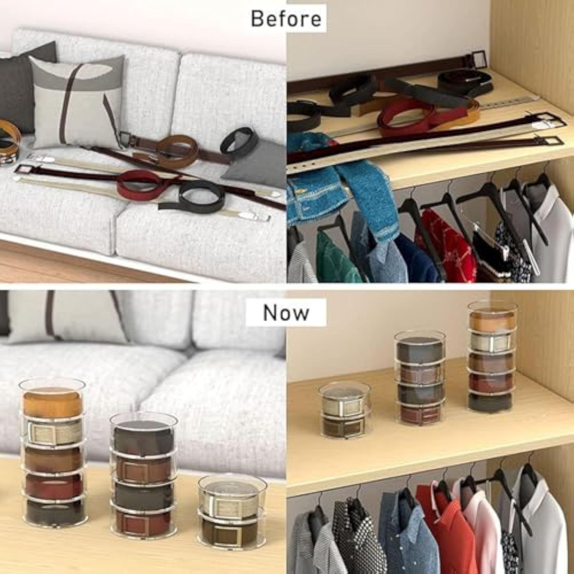 Watch Box 5 Slot Cylindrical Dustproof Transparent Waistband