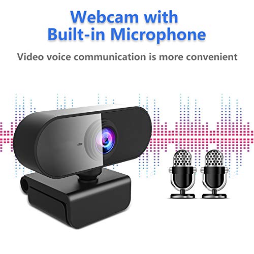 Webcam with Microphone&1080P HD Web Cam,Stand for PC/MAC/Laptop/Desktop, Wide Angle Web Cameras for YouTube,Skype,Zoom,Xbox One,Video Calling,Studying and PS4 - Image 4