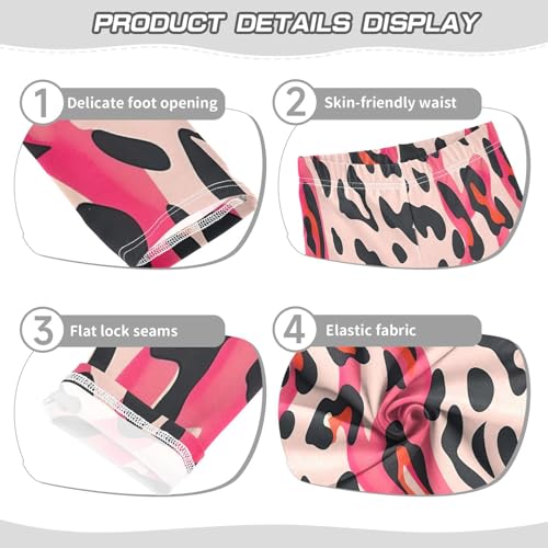 Toddler Girls Leggings Printed Yoga Pants Leggings Pink Leopard Skin for Kids3