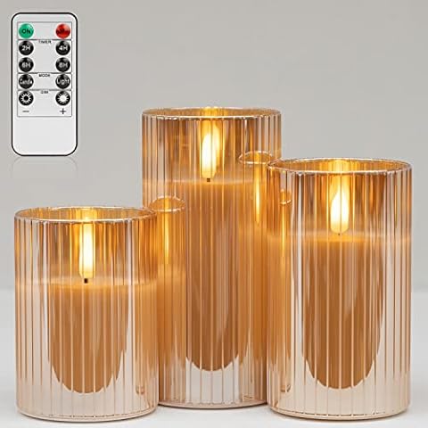 ANGELLOONG Glass LED Flameless Candles Cover
