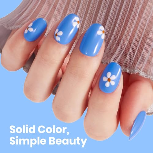 Image of Beetles Blue Gel Nail Polish - Azure Gleam 15ML Full Size /0.51Fl Oz, HEMA-Free Bright Neon Blue Gel Polish,Soak Off UV LED Lamp Nails Art, Manicure Salon DIY Neon Nails