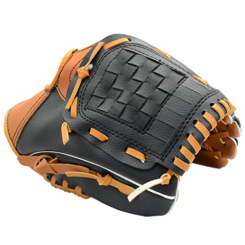Baseball Glove, Softball Mitt, Baseball Mitt，9.5''-12.5'' For T-Ball Youth Adult Training And Beginner Play, Softball Glove Left Hand Glove, Right Hand Throw (Brown B, 10.5"| Ages 6-10) #TOP2