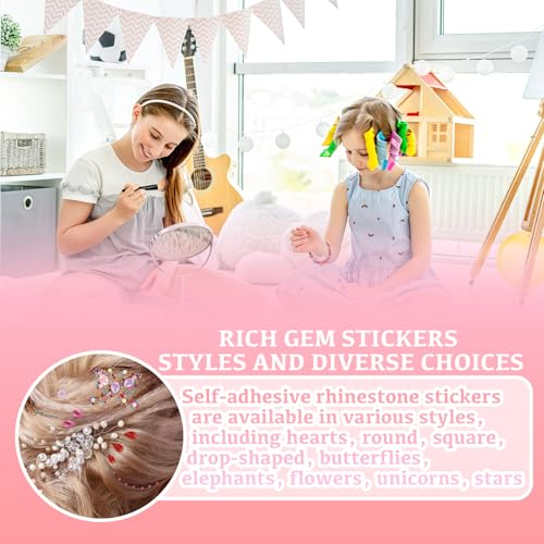 Bettinay 8PCS Festival Face Gems Stick On, Colorful Face Jewels for Festivals Glitter Face Gem Stickers for Women Diy - Image 4