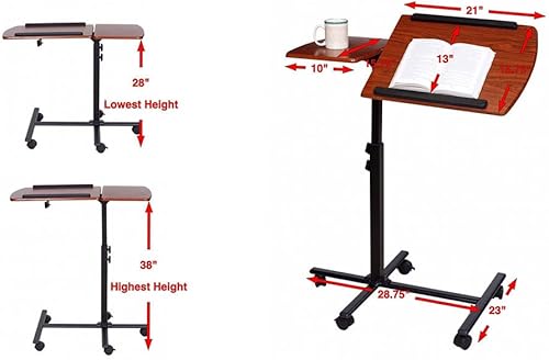 Miniatura 14 de OneSpace Computadora portátil ajustable en ángulo y altura, doble superficie, espresso Espresso,Cherry Red,https://www.amazon.com/dp/undefined