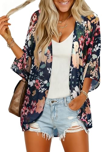 Image of BB&KK Women's Floral Kimono Summer Short Cover Ups Tops