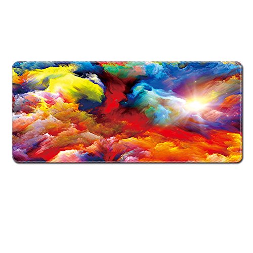 LL-COEUR Manchado Gradiente Pintura Abstracta Alfombrilla de Ratón Computer Juego Creativo Mouse Teclado Pad Clásico Escritorio Mat(101)