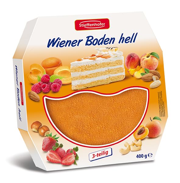 Stieffenhofer Wiener Boden hell, Tortenboden, dreiteilig, 400g