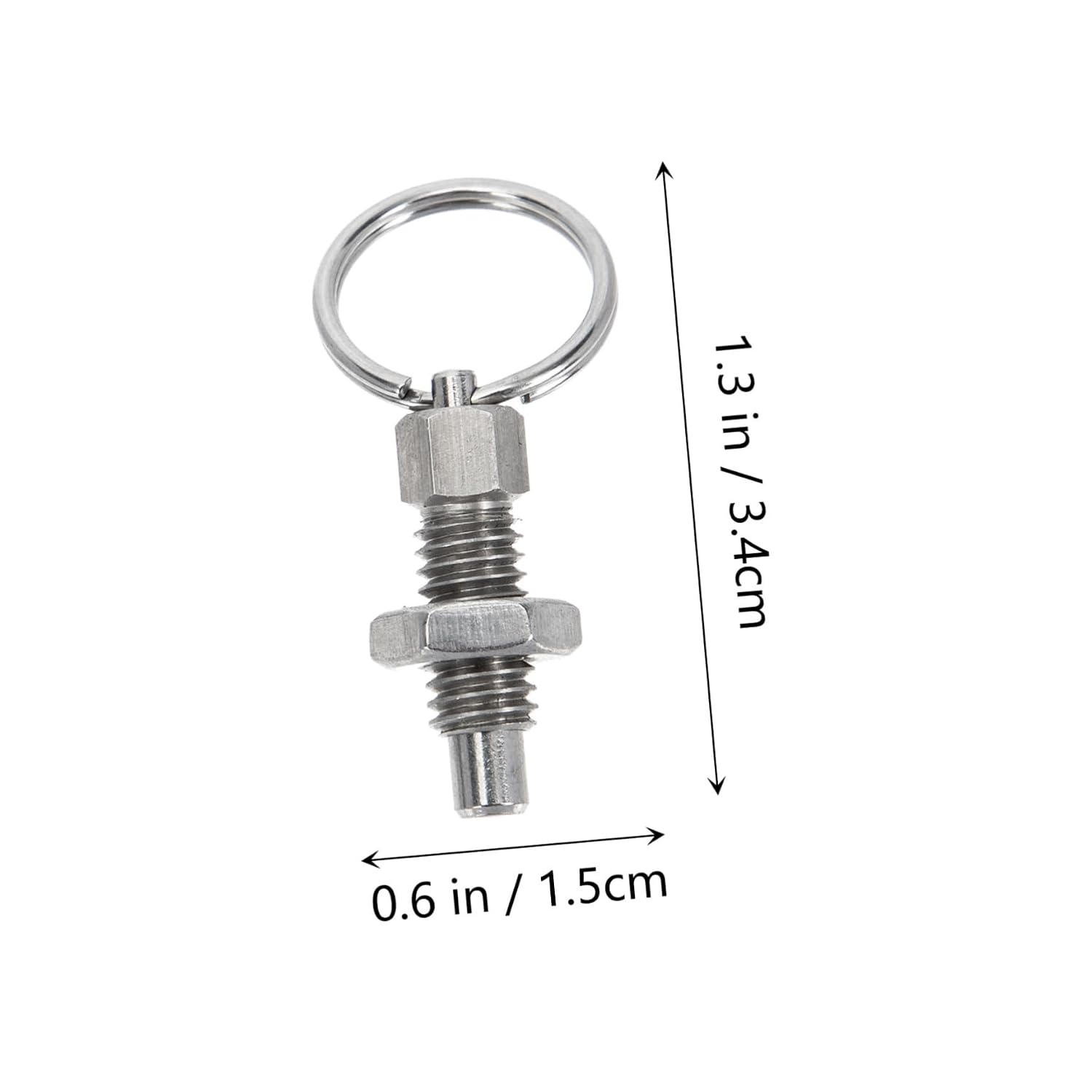 LIFKOME 2pcs Pulls Ring Spring Plunger Knob Plunger Stainless Steel Indexing Pins for Car Machine