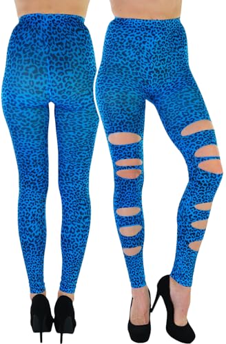 Image of ToBeInStyle Women's Slashed Ripped Shredded Distressed Hosiery Tights Leggings Music Festival