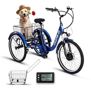 Electric Tricycle for Adults, 7-Speed Electric Trike with Electric Tricycle for Adults, 7-Speed Electric Trike with