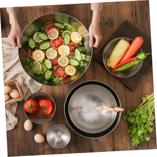 Bowl redondo acero inoxidable 24 cm multifuncional cocina miniatura 6