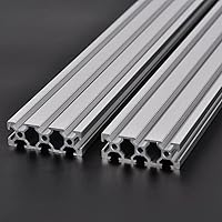 Vista 3 de 2 piezas de perfil de extrusión de aluminio 2060 con ranura en T de la serie 20, riel lineal anodizado estándar europeo para piezas de impresora 3D