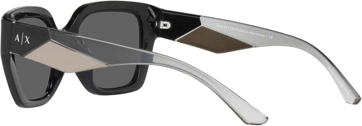 Armani Exchange womens Ax4125su Universal Fit Rectangular Sunglasses