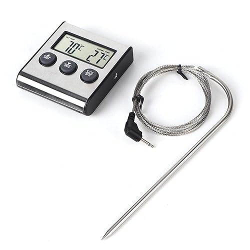Miniatura 2 de Termómetro digital de cocina, termómetro LCD de cocina, termómetro de barbacoa para cocinar carne a la parrilla termómetro con función de