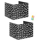 Black 2-Pack Desk Dividers for Students, Waterproof Plastic Study Carrel Divider, Durable Testing Dividers for Classroom Teacher Supplies, Easy to Clean Privacy Shield Folder Boards for Student Desk