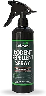 32oz Industrial Strength 5% Peppermint Oil Rodent Repellent Spray for Mice & Rats. Stop Rats and mice from Chewing on car Engine Wires, Tractors, Equipment. Indoor and Outdoor use.