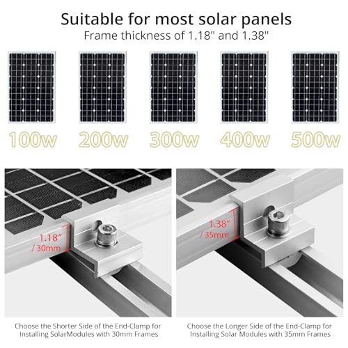 image for Anbte Solar Panel Bracket Kit, 6 Pcs 7.87 in Aluminium Solar Panel Mou