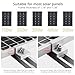 Anbte Solar Panel Bracket Kit, 6 Pcs 7.87 in Aluminium Solar Panel Mounting Rail 30mm/35mm Solar Panel End Clamps, Solar Panel Brackets for Metal Roof, Tin Roof, Flat Roof, Sheet Roof, RV, Silver