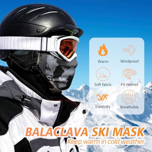 KGC Winter Balaclava Men Women Windproof Ski Mask Thermal Cold Weather Winter Face Mask for Skiing Cycling Helmet, camouflage, One Size - Thumbnail 2