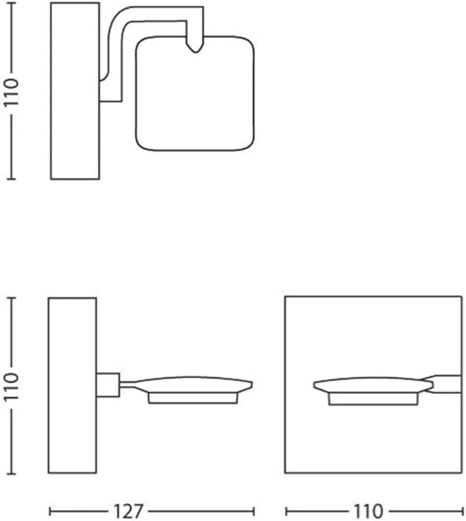 Philips Philips myLiving Millennium 531903116 Led-spot, 1 lamp, metaal, 4,5 W, wit photo 2