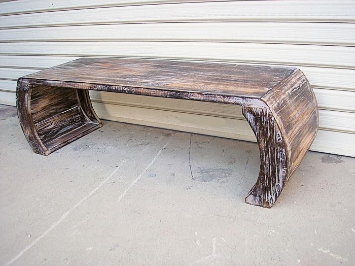 Amazon.co.jp: バリ家具 足丸タイプ ベンチ ローテーブル L [W.95cm