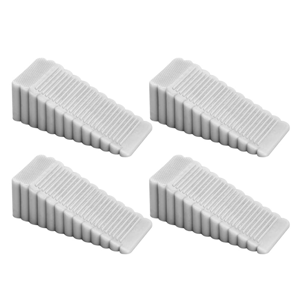 4 Cunei Antiscivolo Per Porte - Gomma Nera Con Maniglia Acciaio, Per Bambini E Animali - Foto 6