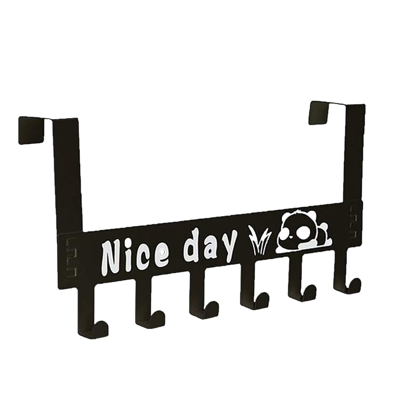 Epsilon Over The Door Hook Hanger Wall Organiser Detachable Hook Rack for Hanging Towel | Clothes Hanger | Multipurpose Hook Rail Nail-Free (6 Hooks, Black), Iron (B09MJ7XHKR) Amazon Price History, Amazon Price Tracker