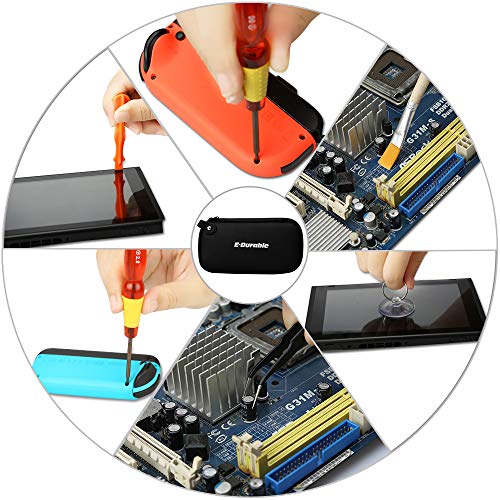 E.Durable Nintendo Screwdriver Set 18 in 1 Professional Full Tri wing Security Screwdrivers Gamebit Repair Tool Kit for Nintendo Switch JoyCon New 3DS/Wii/NES/SNES/DS Lite/GBA/Gamecube