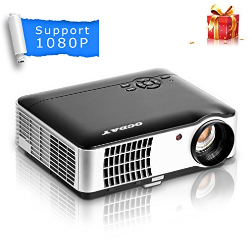 2800 Lumens Video Projector, OCDAY 5.0 Inch LCD TFT Display 1280x768 Resolution Support