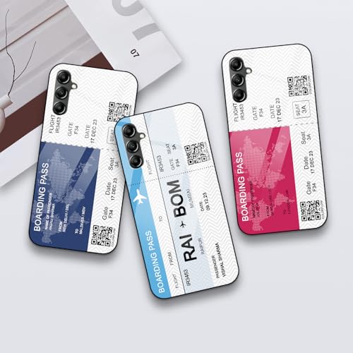Image of COLORflow Back Cover Compatible with Samsung Galaxy A14 5G / 4G | Boarding Pass Customized | Shockproof TPU Bumper with Camera Protection Back Cover Compatible with Samsung Galaxy A14 5G / 4G