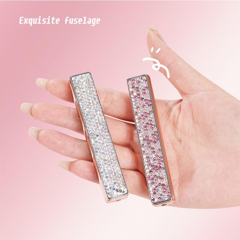 Encendedor eléctrico recargable tipo C con diseño rhinestone miniatura 4