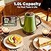 DmofwHi Gooseneck Electric Kettle(1.0L), 100% Stainless Steel BPA Free Classic Pour Over Coffee Kettle | Tea Kettle - Green
