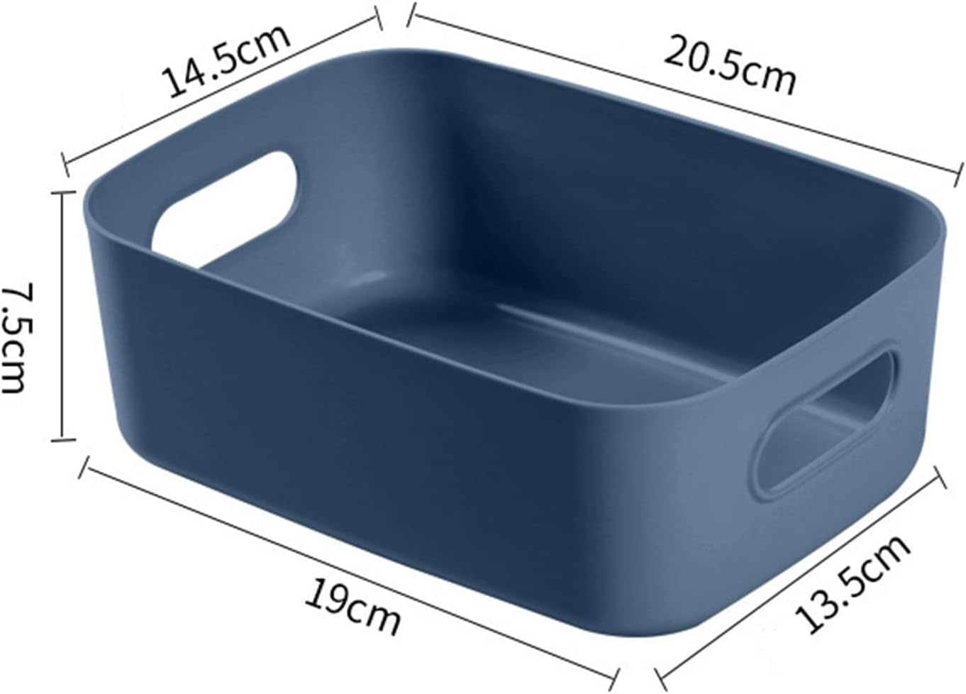 Plastic Storage Bin Multipurpose Desktop Organizer (Blue) image 2