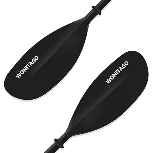 Kayak Paddles with Alloy Shaft and PP Blade, Floating Kayaking Oars, Adjustable 230-250 cm/90-98 Inches, 210-230 cm/82-90 Inches