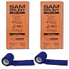 Rescue Essentials SAM Splint Combo Pack, (2) 4.25 x 36 Orange/Blue Flat Fold Moldable Splints for Fracture & Sprain Immobilization Plus (2) 3 x 5 Yards Blue Cohesive Wrap, First Aid Emergency Use- 4 Piece Kit