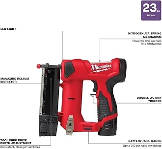 MILWAUKEE M12 23 Gauge PIN Nailer KIT (2540-21)
