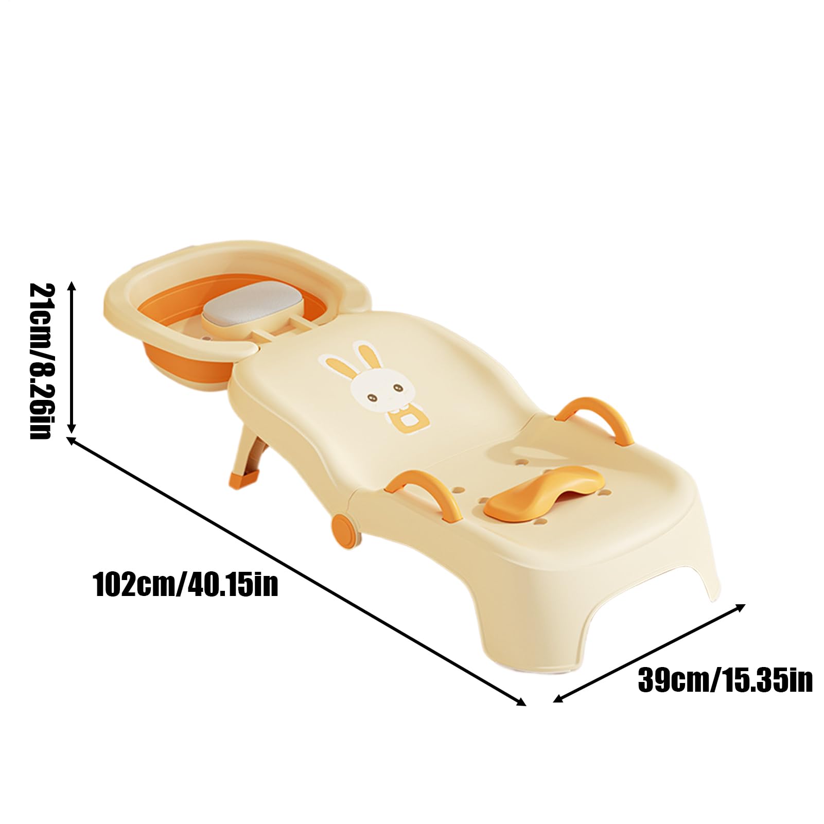 Shampoo-Stuhl für Kleinkinder - Faltbarer Sitz zum Haarewaschen für Kinder im Salon,Verstellbarer Sitz Kopfspüler Für 0-10 Jahre Für Haushalt & Salon