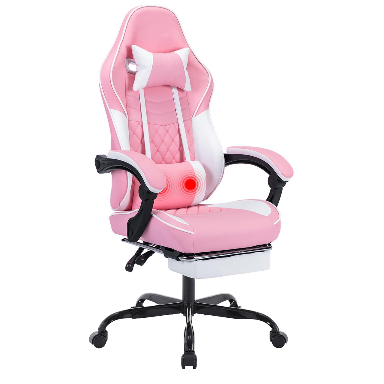 Gaming Desk Chair for Adults, Ergonomic Pink Gaming Chair