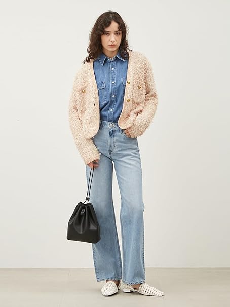 Amazon | [ミラオーウェン] ニットツイードショートジャケット