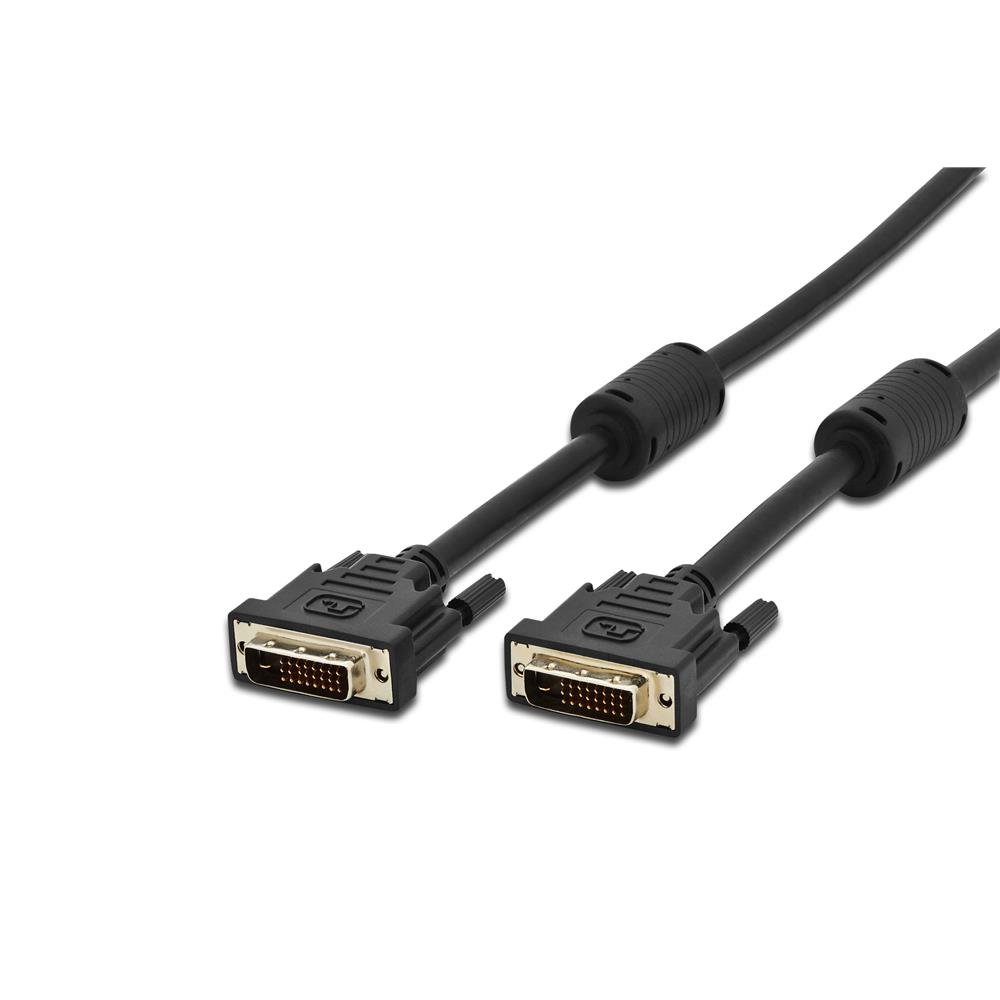 DIGITUS 1 m 24+1 DVI męski kabel przyłączeniowy do 24+1 DVI - czarny