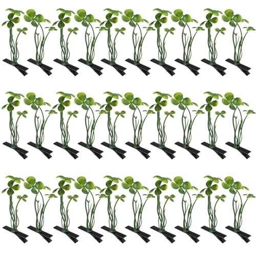 30 Pcs Bean Sprout Hair Clips Plant Styles,Clover