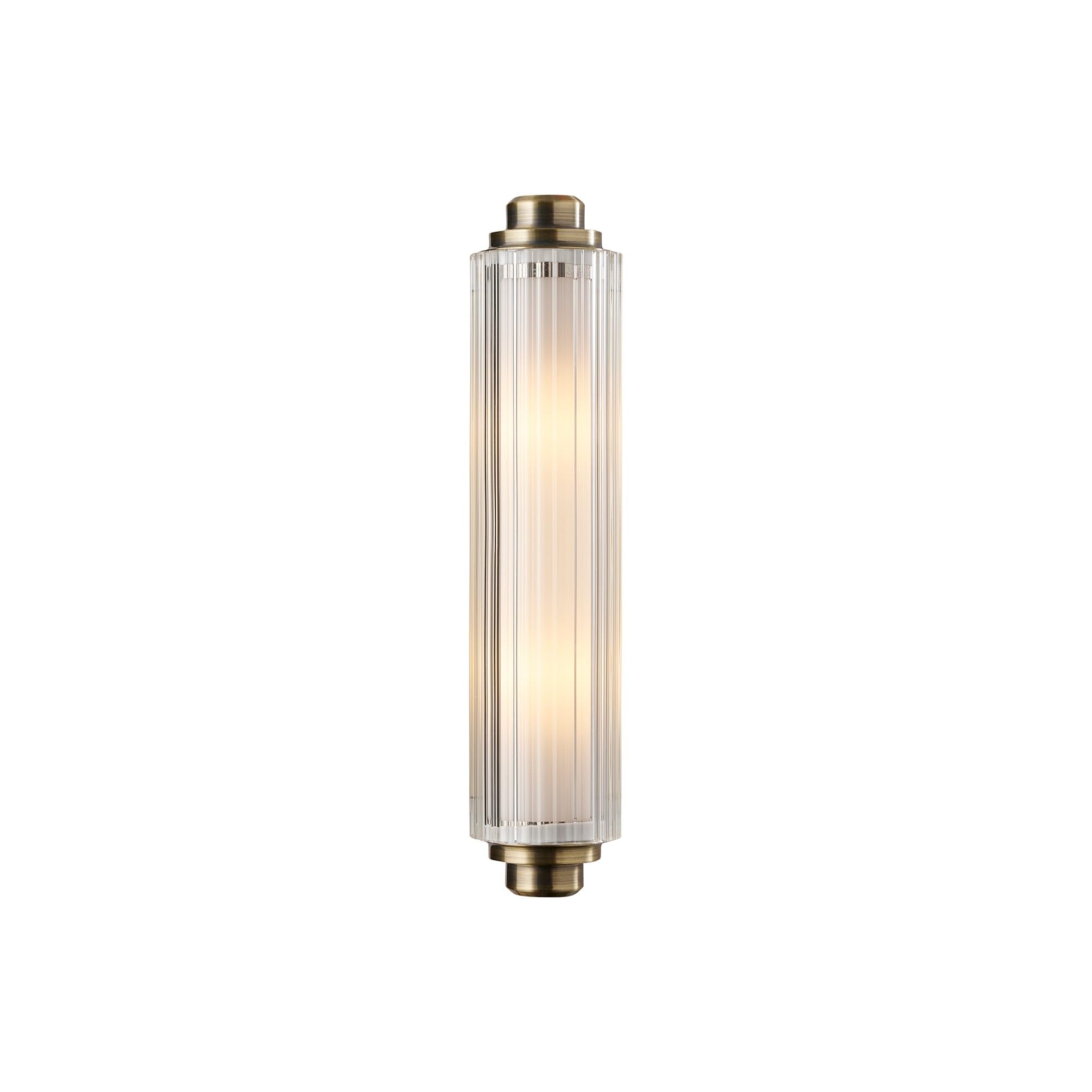 Nordlux Nimal Double Wandleuchte Messing – E14 Fassung, 2x max. 25W, IP44, Art-Deco Design, ideal für Badezimmer & Flur