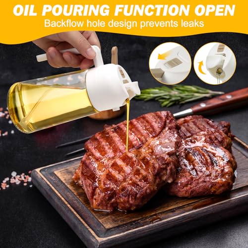 2-Pack-Olive-Oil-Sprayer-for-Cooking-2-in-1-Oil-Dispenser-and-Oil-Sprayer-165oz470ML-Glass-Spray-Bottle-with-Premium-NozzleOil-Dispenser-Bottle-for-kitchenAir-FryerSaladGrillingRoasting