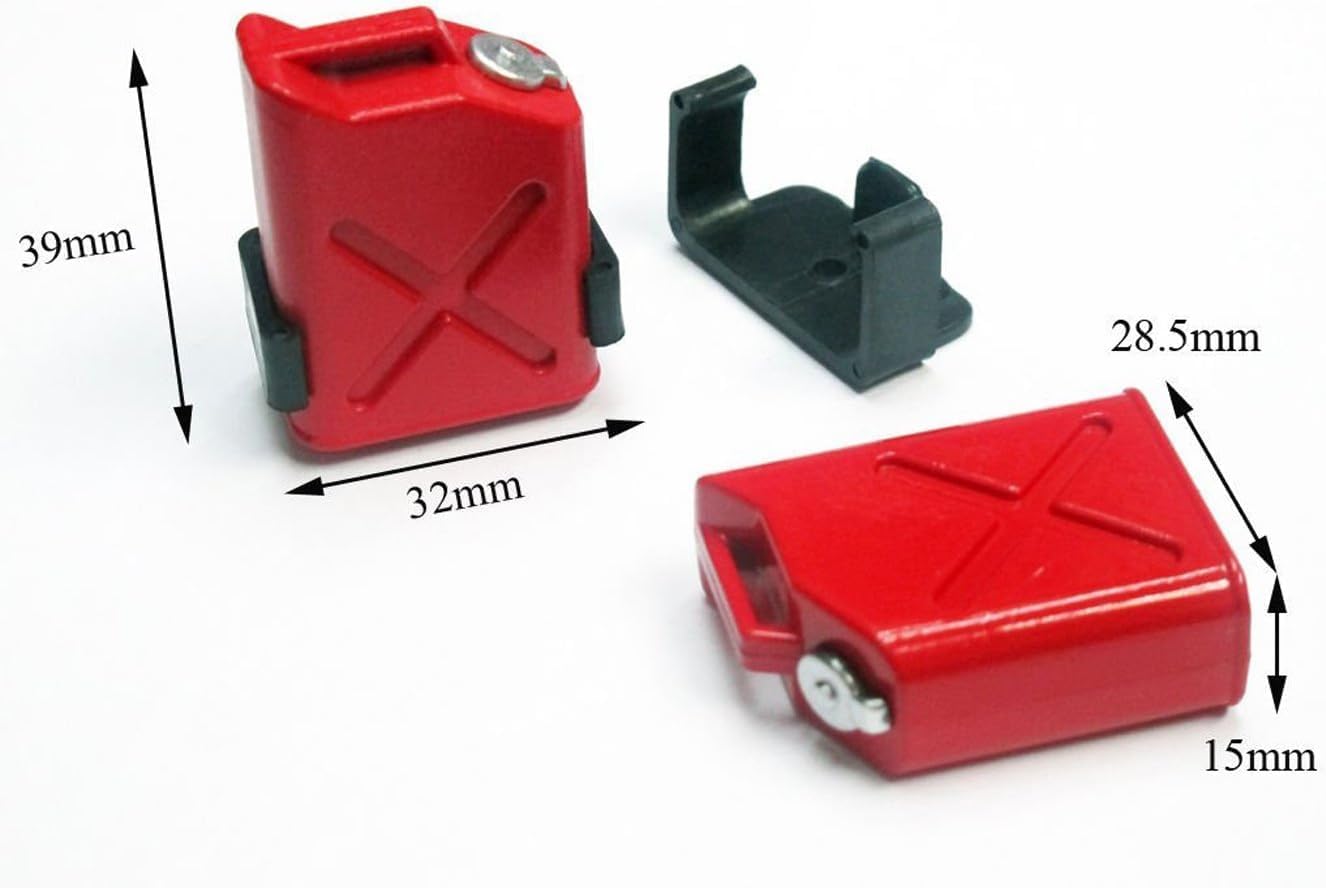 MOHERO 1/10 RC Scale ABS Fuel Tank for 1/10 Axial Wraith SCX10 EXO AX10 Truck Accessory Pack of 2