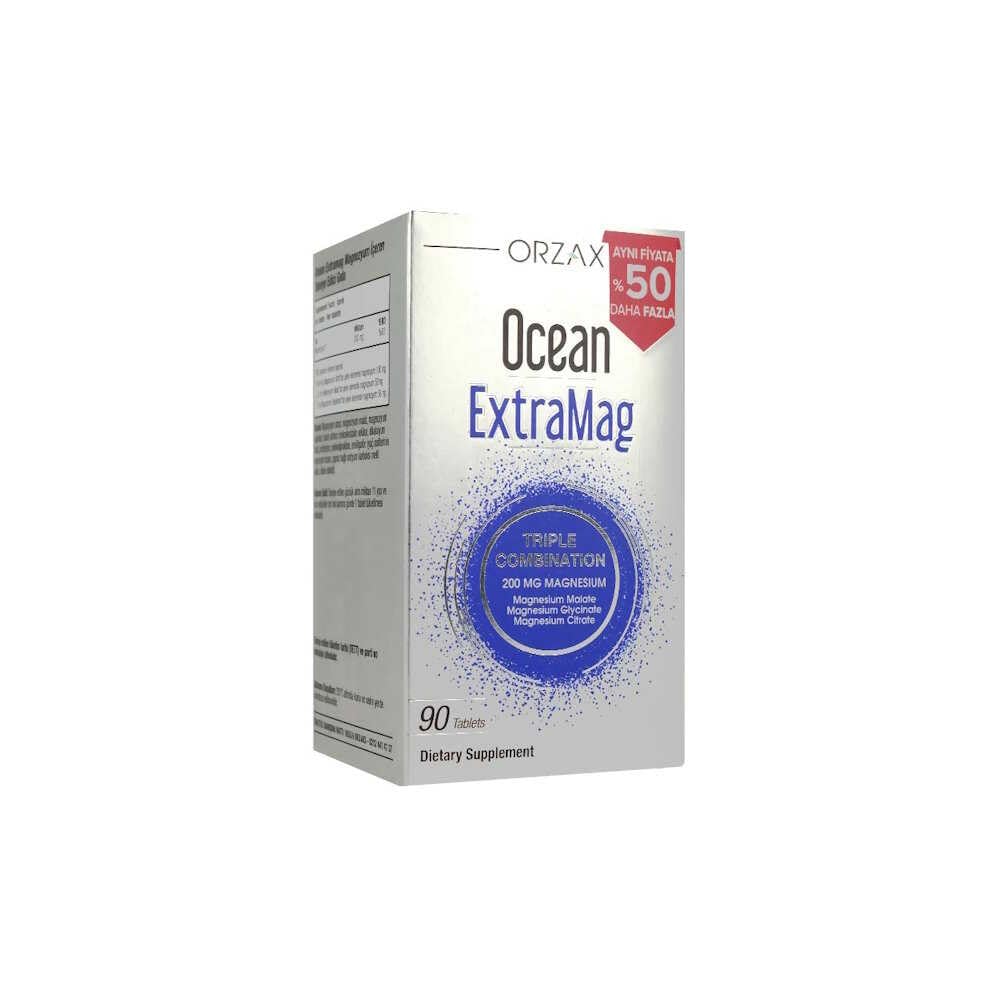 Orzax Ocean ExtraMag Üçlü Magnezyum Kombinasyonu 90 Tablet