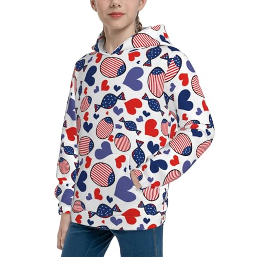 American Independence Day Kid Hoodies Boys Sweatshirts Girls Pullover with Pocket2